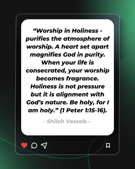 Worship In Holiness
