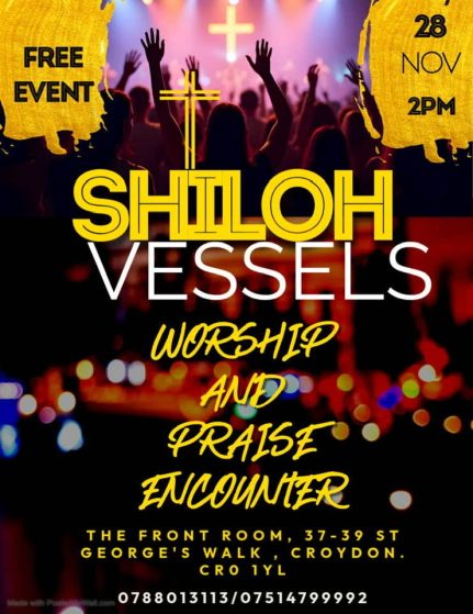 Shiloh Vessels to Host Live Worship and Praise Encounter in Croydon